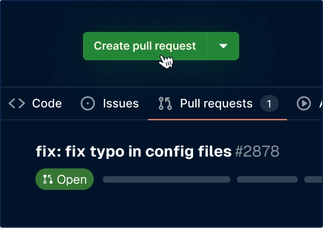 GitHub pull request being created to trigger Tenki AI code review